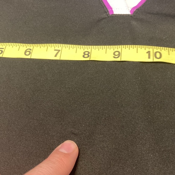 Lady Hagen Womens Size M Golf Polo Shirt Black White Colorblock Purple Trim - Picture 10 of 11